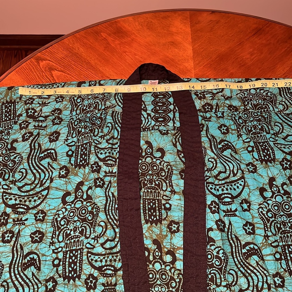 ❌SOLD❌Bali Bagus Batik Collection 100% Cotton Open Front Wide Arms - Picture 8 of 9
